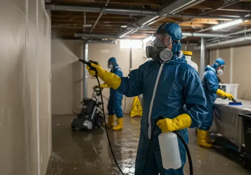 Basement Sanitization and Antimicrobial Treatment process in Burgettstown, PA