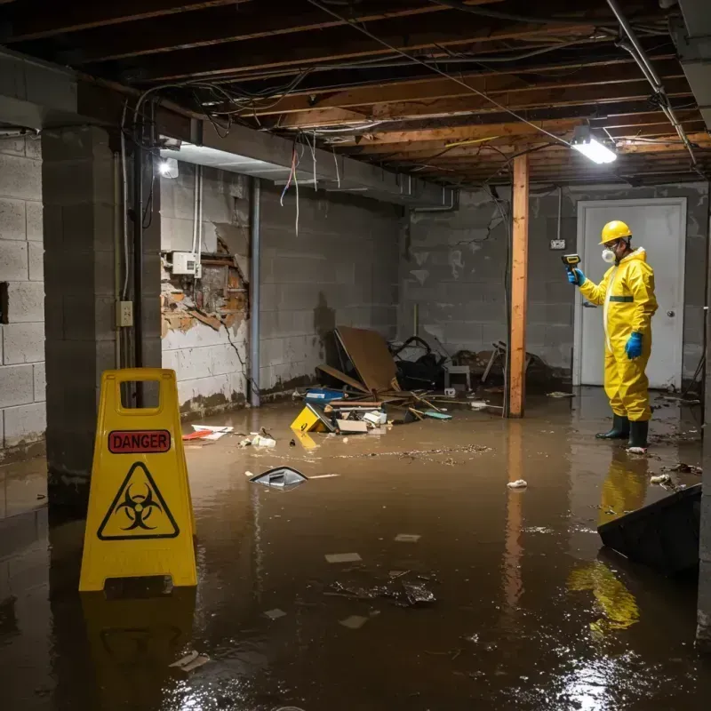 Flooded Basement Electrical Hazard in Burgettstown, PA Property